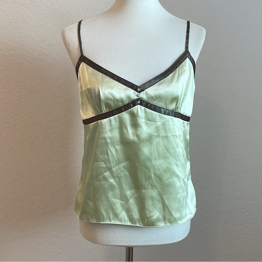 Old Navy Green & Brown Camisole Size Medium y2k